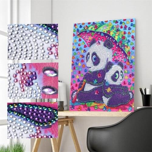 5D Diamond Embroidery Animal Panda DIY Special Shaped Diamond Painting Cross Stitch Crystal Diamond Picture Home Decoration