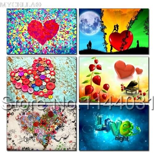 5D Diamond Embroidery DIY Diamond Painting Love & Heart Diamond Mosaic Full Rhinestone Cross Stitch Flowers Decoration