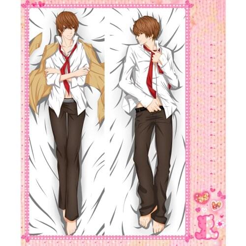 Anime Cartoon Death Note Bolster Hugging Peach Skin 2 Way Pillow Case Pillow Cover Pillowcase Gift 78102