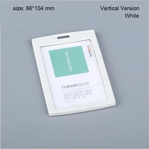 1pcs 66*104mm White Id Card Case Large Capacity Business Name Tag Holder School Company Employee Badge