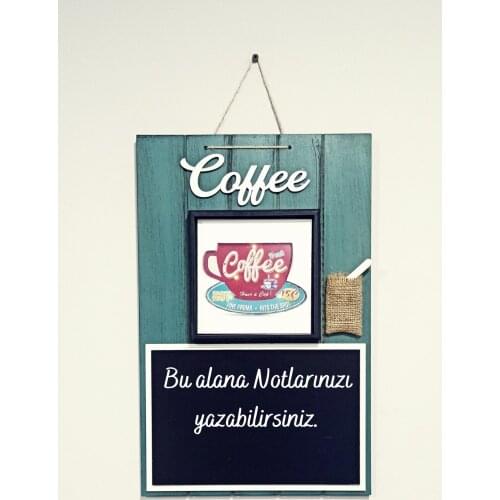 Wooden Blackboard Decorative Rope Strap Chalkboard Blue