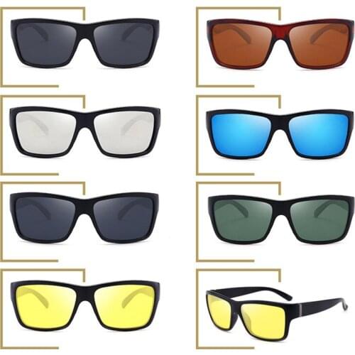 Designer Polarized Sunglasses Rectangle Spectacle Frame UV400 Lens Vintage Driving Fashion Eyewear Gafas De Sol Hombre for Women