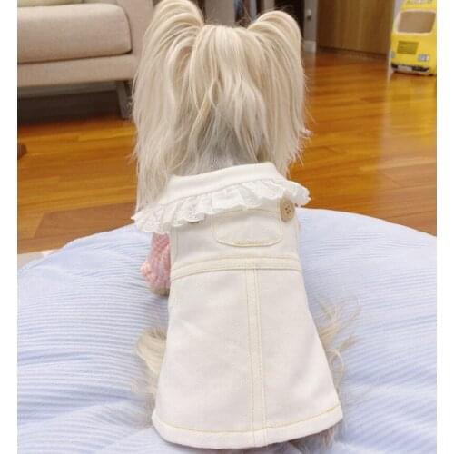 Dog Denim Dress Jeans Skirt Spring Summer Dog Clothes Puppy Dogie Chihuahua Yorkshire Pomeranian Bichon Poodle Cothing Costumes