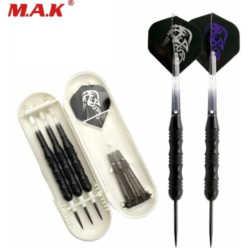 22g 2 Color 3 Pcs Needle Dart PET Flight PC Shafts Steel Tip Iron Barrel Hard Darts for Indoor Game Activity