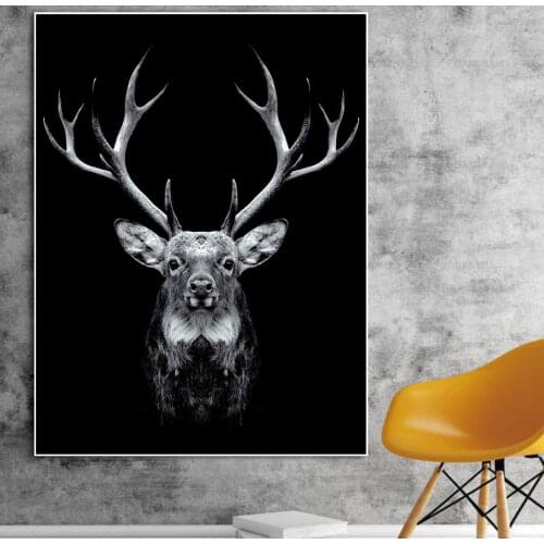 Wolf Deer Pictures Canvas Painting Animal Poster Home Decoration Wall Art Print Abstract Mural Picture for Living Room Cuadros