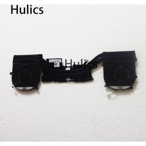 Hulics Original heatsink cooling fan for Dell XPS 15 9560 laptop cooler 8R2V8 08R2V8 0VJ2HC VJ2HC 0TK9J1 TK9J1 CN-08R2V8