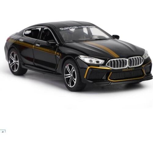 Hot 1:32 scale wheels diecast car metal model with light and sound germany brand bm m8 sport car pull back vehicle alloy toys