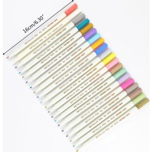 10/12/15/20/30 Colors Metallic Micron Pen Detailed Metal Paint Maker DIY Album PXPA