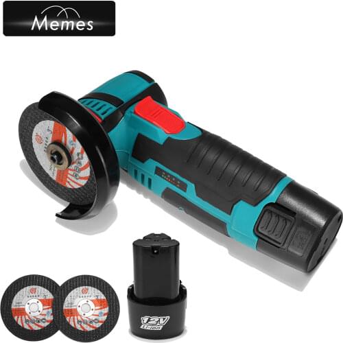 12V Mini Angle Grinder Machine Power Tool 19500 RPM Grinding Cutting Metal Wood Brushless Cordless Cutter With Battery