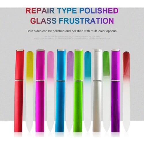 Fashion Nail File Crystal Polishing Glass Nail File Nail Art Manicure File for Women Girl Pro Sanding Strips Buffer Strips