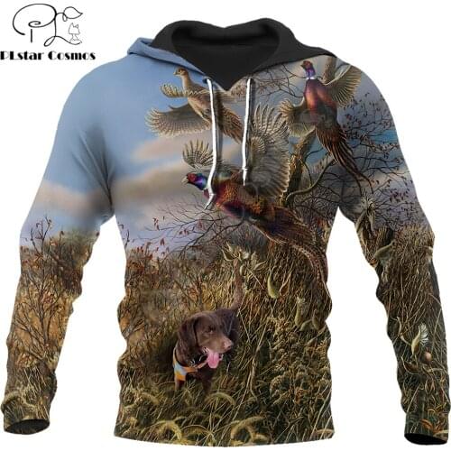 Pheasant Hunting 3D All Over Printed Mens autumn Hoodie Harajuku Unisex Casual Pullover Streetwear Jacket Tracksuits 23 styles
