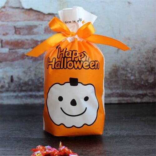 10pcs Hallwoeen Pumpkin Skull Bundle Pocket Bag Decoration for Home Dinner Decor Hallwoeen Gift Party Decor Gift Bag Mix