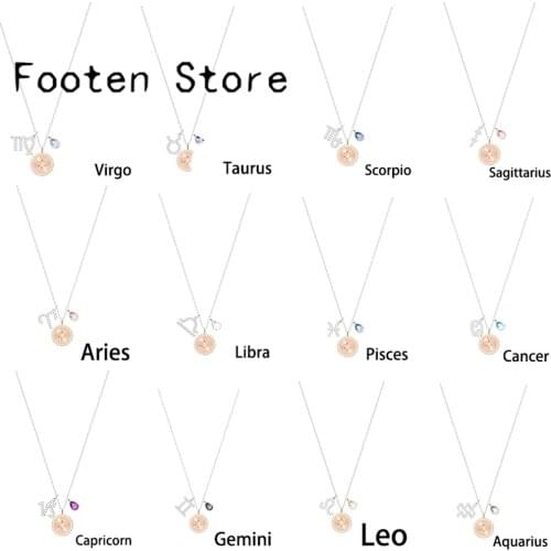 SWA Fashion Women Jewelry Charm Twelve Constellations Series Jewelry Set Earrings Ncklaces Bracelets Romantic Gift Accessories