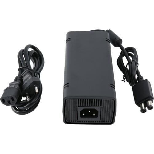 New AC 100-240V Adapter Power Supply Charger EU Plug Cable for XBOX 360 Slim Ideal Replacement Charger With LED Indicator Light