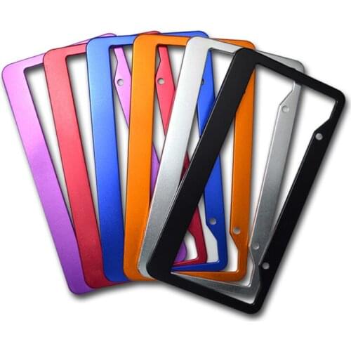 Aluminum Alloy Car License Plate Frame Cover for US Auto Accessory Waterproof Number Plate Holder Car Decoration Universal