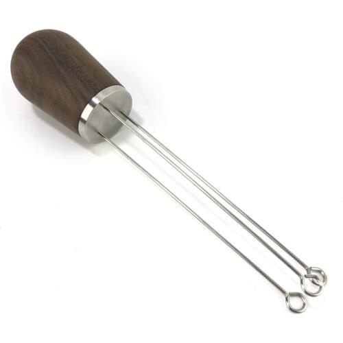 Espresso Needle Distributor,Wood Handle Espresso Needle Distributor,Espresso Barista Coffee Stirrer Distributor