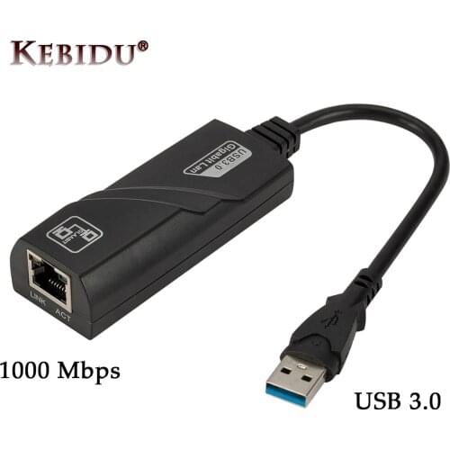 New 10/100/1000 Mbps USB 3.0 To Gigabit Ethernet RJ45 LAN Network Adapter Ethernet Network Card For PC Wholesales