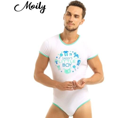 Adults Baby Diaper Lovers Press Button Crotch Romper Bodysuit Pajamas One-piece Lingerie Fancy Party Crossdresser Sexy Costumes