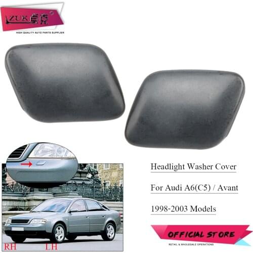 ZUK Headlight Washer Cover Shell For Audi A6 C5 / Avant 1998 1999 2000 2001 Headlamp Cleaning Nozzle Cap Lid 4B0955275 4B0955276