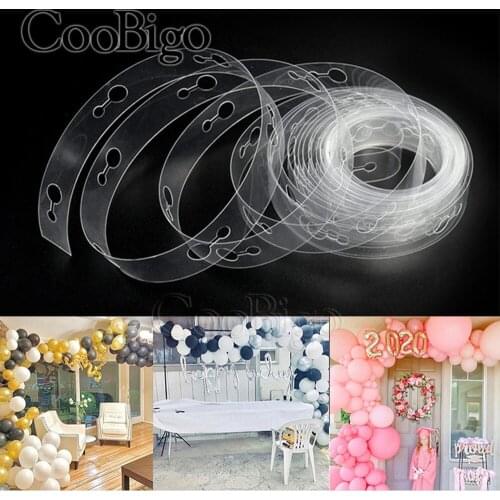 1 Roll Balloon Accessories Balloon Rubber Chain Ribbon Plastic 5M for Wedding Xmas Birthday Party Decoration Garland Kit
