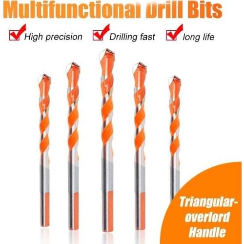 1PCS 6/8/10/12MM Ultimate Multifunctional Tile Drill Bit Threaded Triangle Tungsten Steel Drill Bit For Wall Tile Concrete Brick