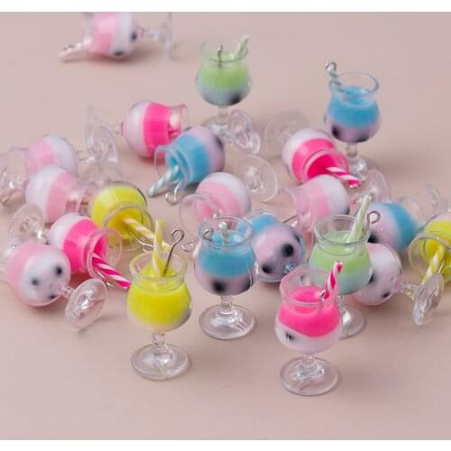6pcs 37X17mm Cute Juice Goblet Charms for DIY Making Drop Earrings Handmade Pendants Necklaces Jewelry Accessories