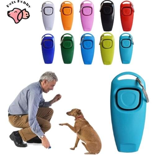2 In 1 Pet Dog Training Aids Whistle Clicker Anti-barking Defense Keychain Puppy Stop Barking Training Whistle Pet Dog Supplies