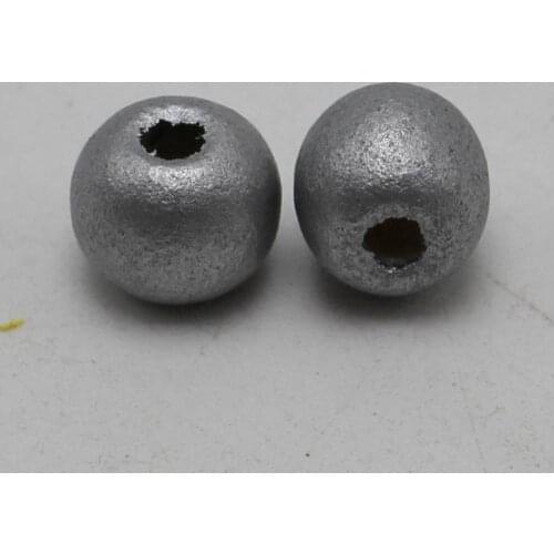 200 Silver-coiour Grey 10mm Round Wood Beads~Wooden Beads