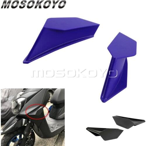 2X Blue Black Red White Motorcycle Scooter Dynamic Wing Kit Side Flank Decoration Sticker for Honda Kawasaki Suzuki Winglet
