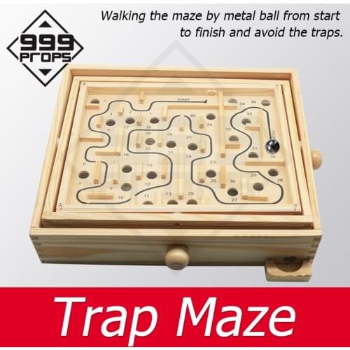 999PROPS escape room prop trap maze walking the maze by metal ball from start to finish to unlock chamber game room props