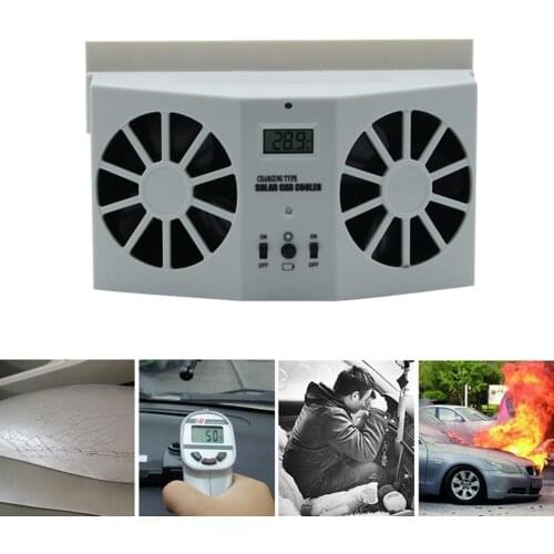 Solar Powered Car Exhaust Fan Car Ventilator Cools Down And Eliminates Peculiar Smell Window Mounting For Most Cars Fan