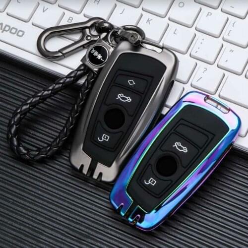 Galvanized Alloy Car Key Case For BMW E70 E87 1 3 5 6 Series M3 M5 X1 X5 X6 Z4 Keychain Holder Protector Cover Bag Auto