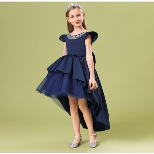 Kids Clothes Princess Dress Summer Dress Girl 7 8 9 10 Years Old Solid Mesh Party Birthday Wedding Girl Dresses