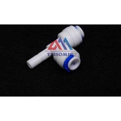 Double 1/4" OD Tube Quick fitting to 1/4" Pipe plug Type T Connector RO Water Reverse Osmosis Aquarium System connector fitting