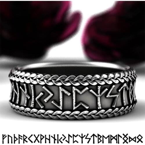 FDLK Vintage Style Zinc Alloy Ring Men And Women Mysterious Charm Carving Punk Ring Special Occasion Jewelry Gift