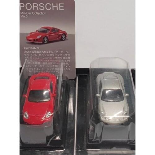 1/64 Kyosho Alloy Car Porsche Cayman S Silver Red Rare Collection