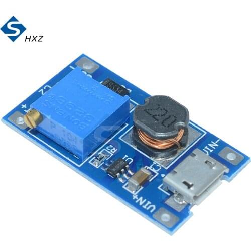MT3608 DC-DC with MicroUSB Step Up Converter Booster Power Supply Module Boost Step-up Board MAX output 28V 2A