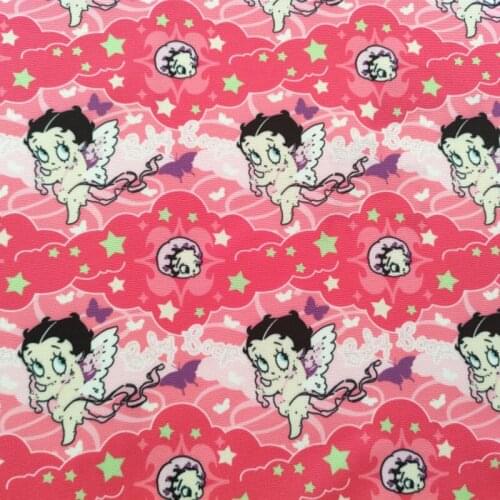 Cartoon Betty Sexy Lady Polyster Cotton Fabric for Patchwork Home Textile Slipcover Sewing Quilting DIY Needlework Material