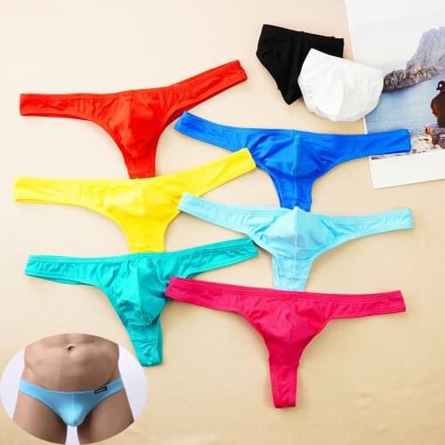 Mens Sexy Thongs Underwear Gay Breathable Male Panties G Strings Erotic Soft Men Underpants M-XXL