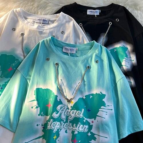 Fun Printed Long Sleeve T-shirt Women 2021 New Summer Loose Large Size Fashion All-match Mid-length Top