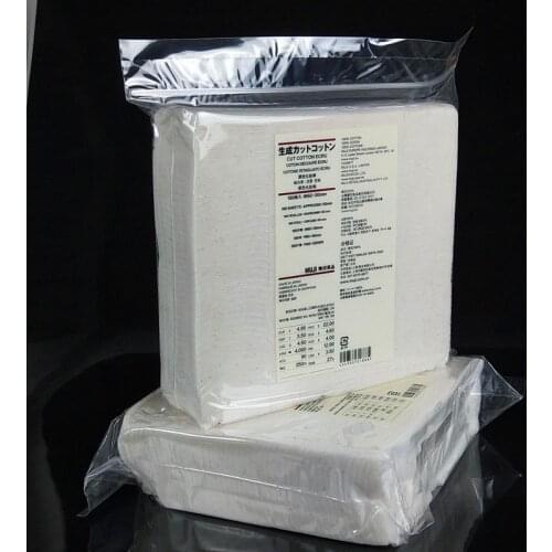 Original Japanese Organic 100% Cotton Soft Pad 180 200 sheets 50x60mm Unbleached Vape Wick