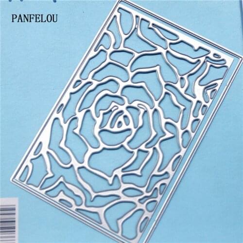 PANFELOU Metal craft Rose panel paper die cutting dies for Scrapbooking/DIY Easter wedding Halloween cards