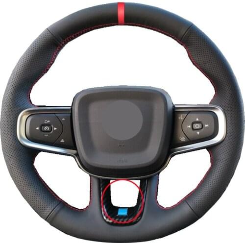 Hand Sewing Braid Car Steering Wheel Wrap Funda Volante For Volvo XC60 S60 V60 V90 2018-2020 XC90 S90 2016 2017 2018 2019 2020