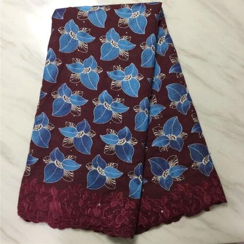 Swiss Voile Lace In Switzerland Africa Dry Lace Fabric 2021 High Quality 100% Cotton Lace Party Dress Sewing M4938