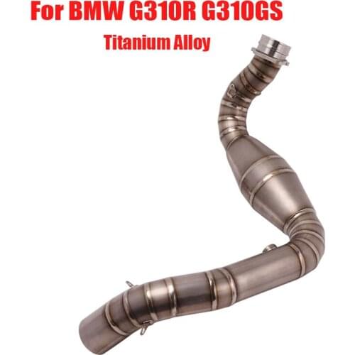 Motorcycle Exhaust 51mm Exhaust Pipe Titanium Alloy Connect Tube for BMW G310GS G310R Slip on