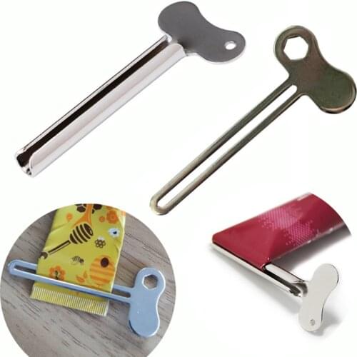 Stainless Steel Toothpaste Squeezer Bathroom Facial Cleanser Hair Color Dye Cosmetic Oil Paint Tube Rolling Press Squeezer