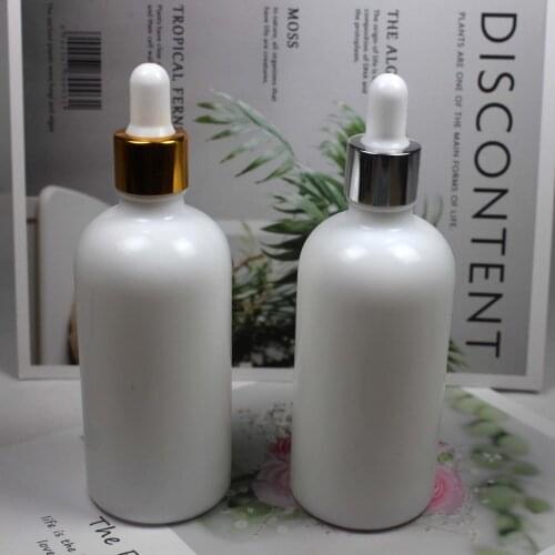 100ml glass dropper bottle with lid and packaging porcelain white skin care container