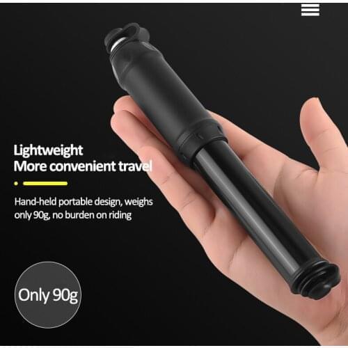 100PSI Bicycle Pump Mini Portable Light Aluminum Alloy Bike Pump Air Pump Mountain Cycling Tire Inflator Schrader Presta Valve