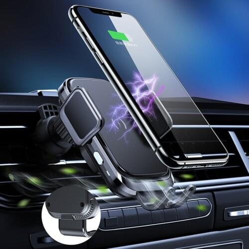 15W Fast Wireless Charger For iphone 11 X 8 Plus 10W Qi Automatic Smart Phone Holder Car Mount Wireless Charger For Samsung S10