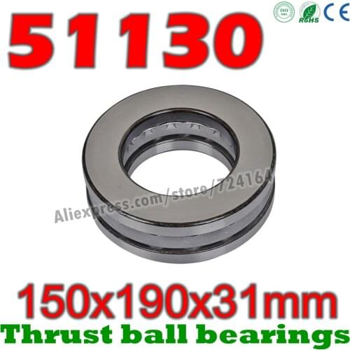 150x190x31 mm Thrust Ball Bearings 51130 Axial 51130M 8130 8130H Plane 150*190*31 High quality Steel or brass cage Wholesale